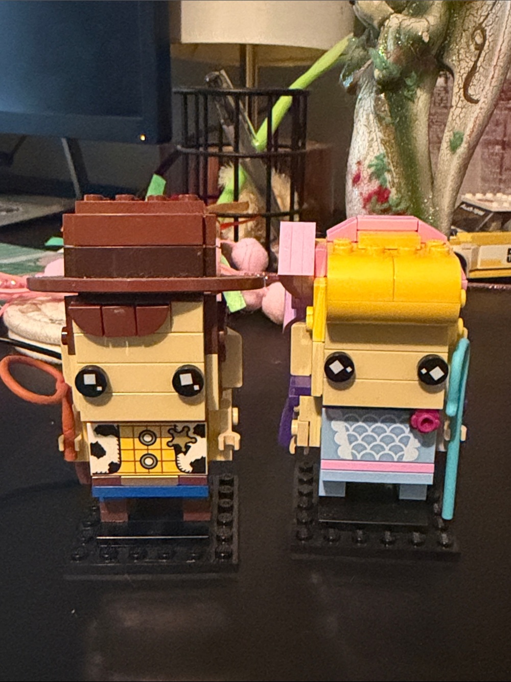 Woody and Bo Peep Lego brickheads